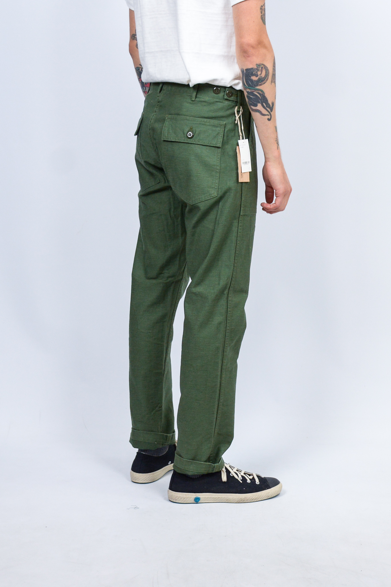 orSlow - US Army Fatigue Pants Slim Fit Green - Göteborg Manufaktur