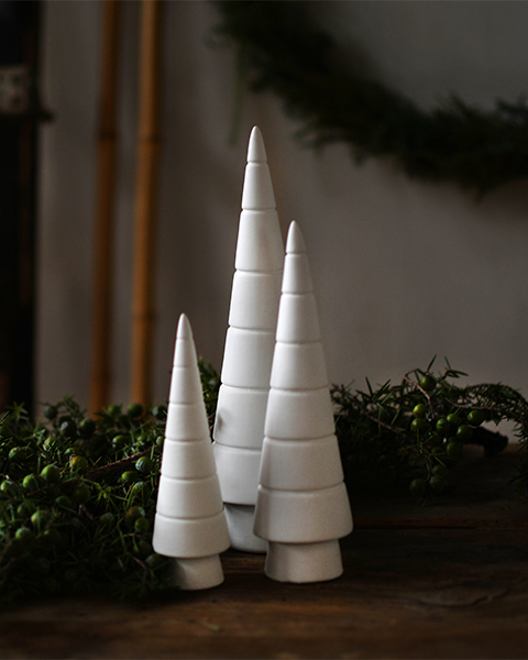 Granvik - Gran - Julgran - Vit Keramik - 20 cm - 3