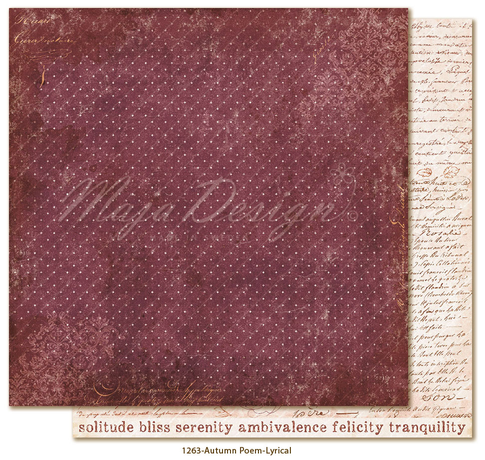 Maja Design - Autumn Poem  - hela Kollektionen 12 ark 12" x 12" - 4