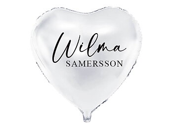 Ballong Dop med Namn och Efternamn