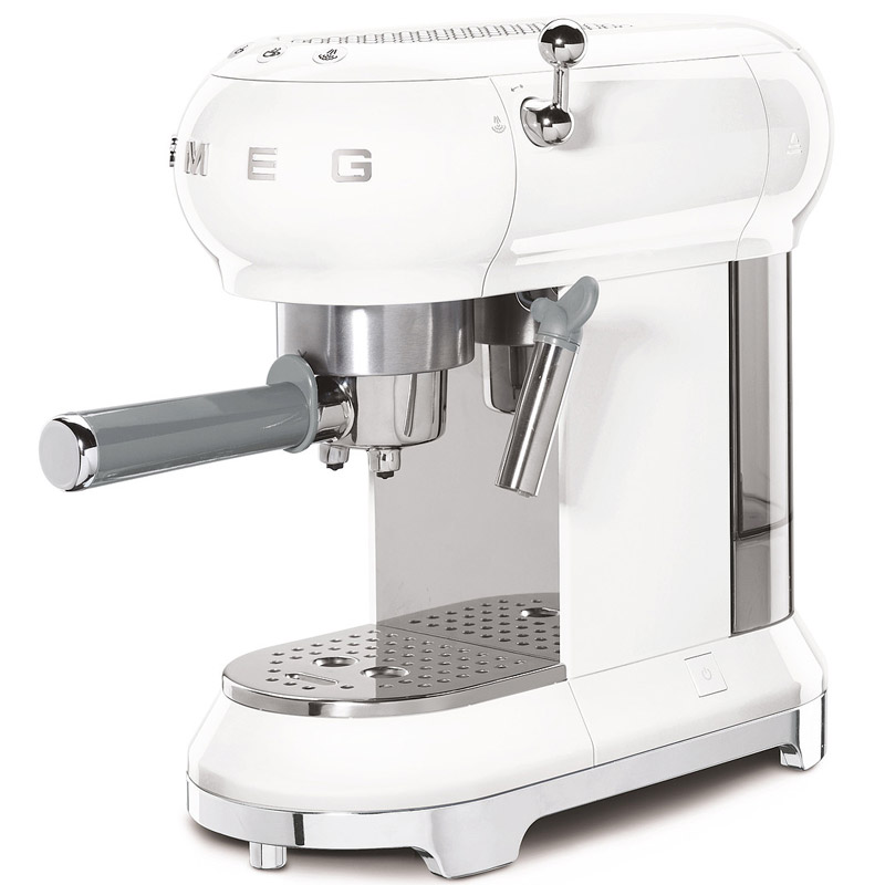 Smeg Espresso Machine White ECF01WHEU - Semi-automatic