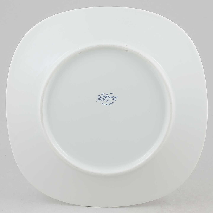 Lars Thorén (Flora 1950s) Quadratic Wall Plate with White Flower Motif 20 cm