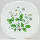 Lars Thorén (Flora 1950s) Quadratic Wall Plate with White Flower Motif 20 cm