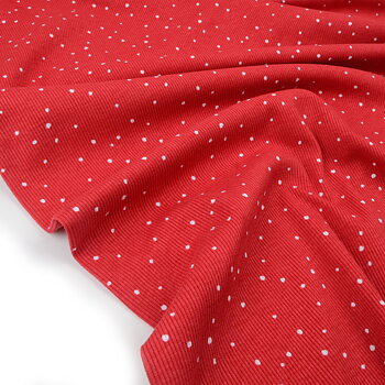 MINI SPOTS RIBBED - RED