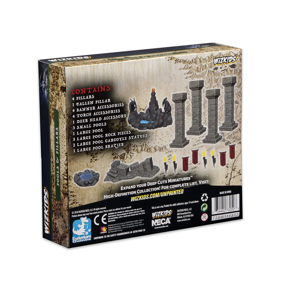 WizKids Miniatures: Fantasy Terrain: Painted Pools & Pillars (Set 1) - 3