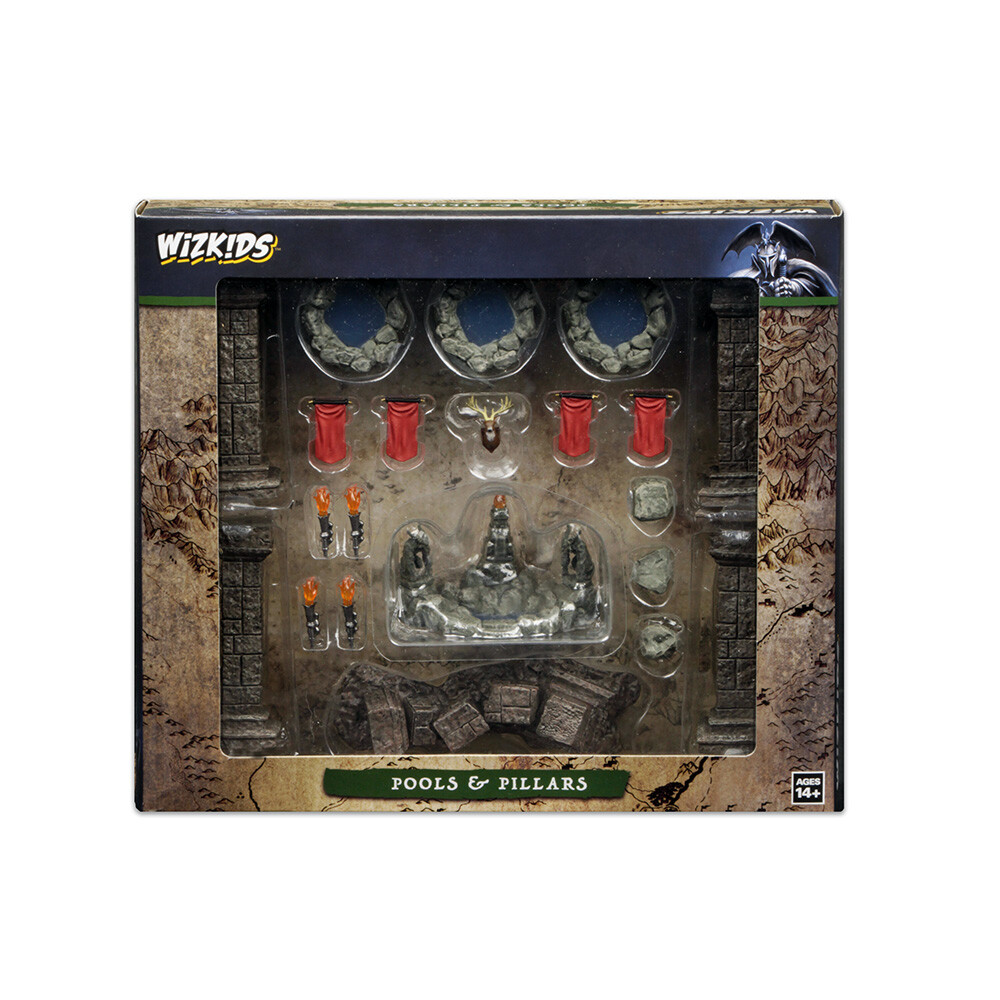 WizKids Miniatures: Fantasy Terrain: Painted Pools & Pillars (Set 1)
