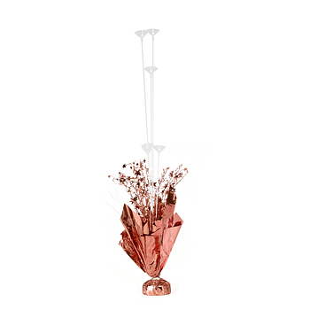 Ballongställning med Roséguld Ballongtyngd 6 fästen 72 cm 