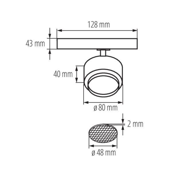 KANUX  Track-LED  BTL 38W 4000K 15-45° Svart - 2