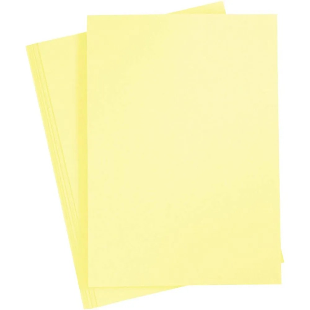 Cardstock A4 Canarie gul190gsm 10 ark släta