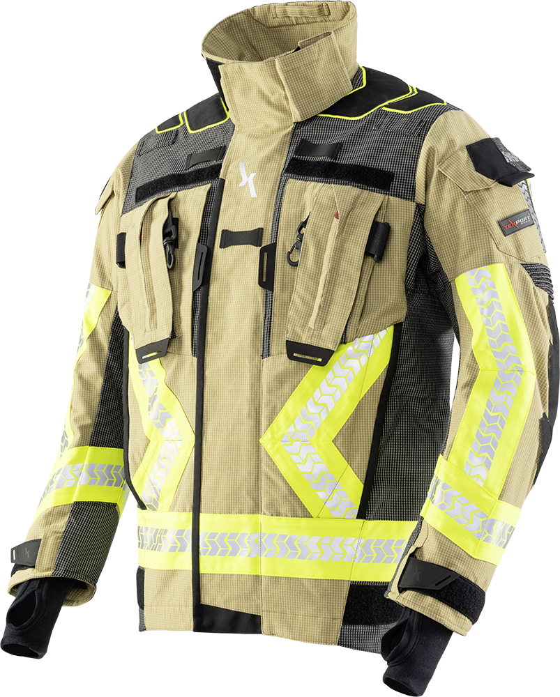 Brannbekledning for Røykdykking TEXPORT FIRE X-FLASH Jakke, Neste generasjons røykdykkerbekledning.