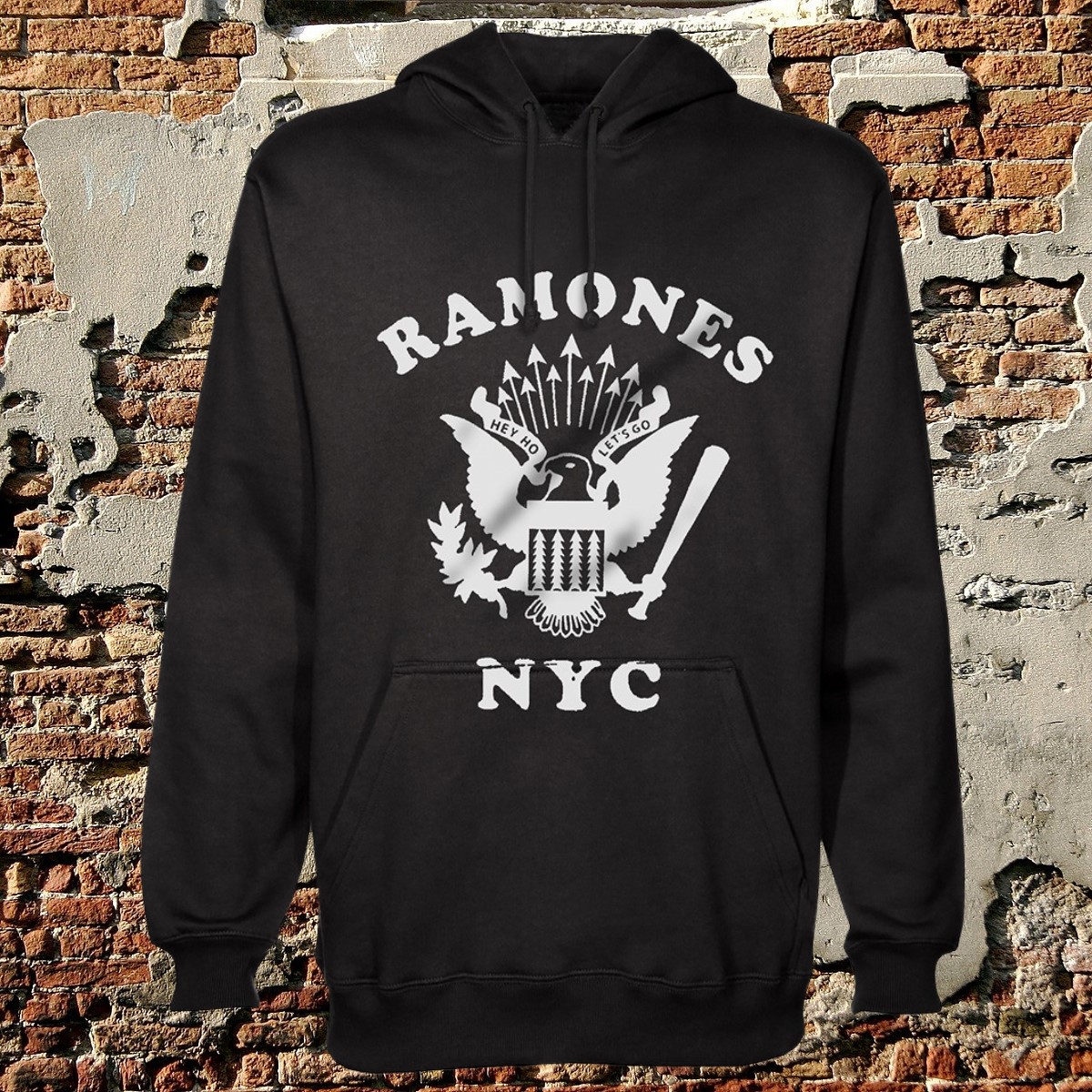 RAMONES - HOODIE, RETRO EAGLE NEW YORK CITY