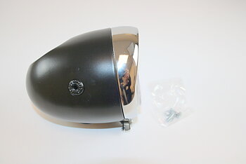Lantern housing black universal with side brackets, cc 130 mm.