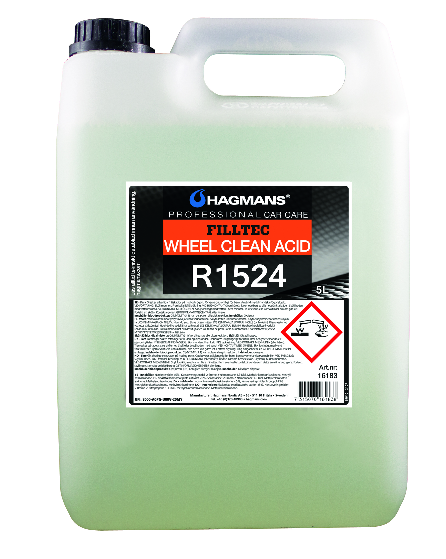 Filltec R1524 Wheel clean Acid 5 L