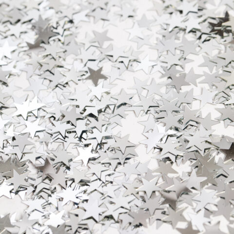 Konfetti - Silver stjärnor