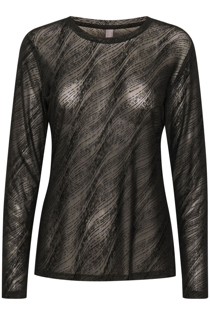 Culture Melida l/s t-shirt Black Swirl