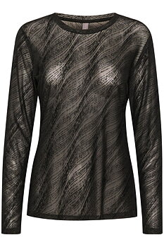 Culture Melida l/s t-shirt Black Swirl