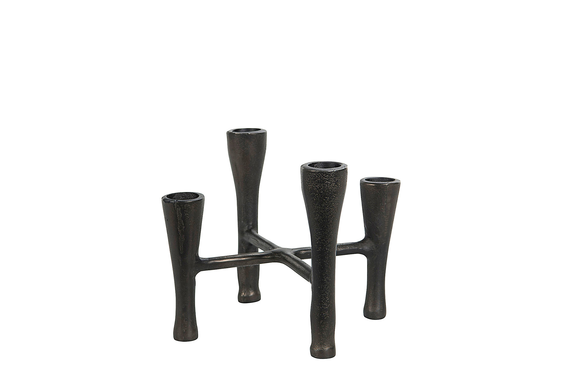 Ljusstake svart metall