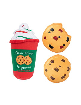 FuzzYard Hundleksak Cookie Kringle Puppuccino  & Cookies 3-Pack