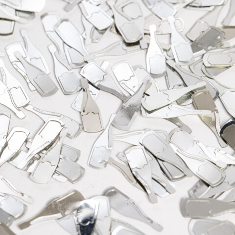 Konfetti Champagneflaskor - Silver
