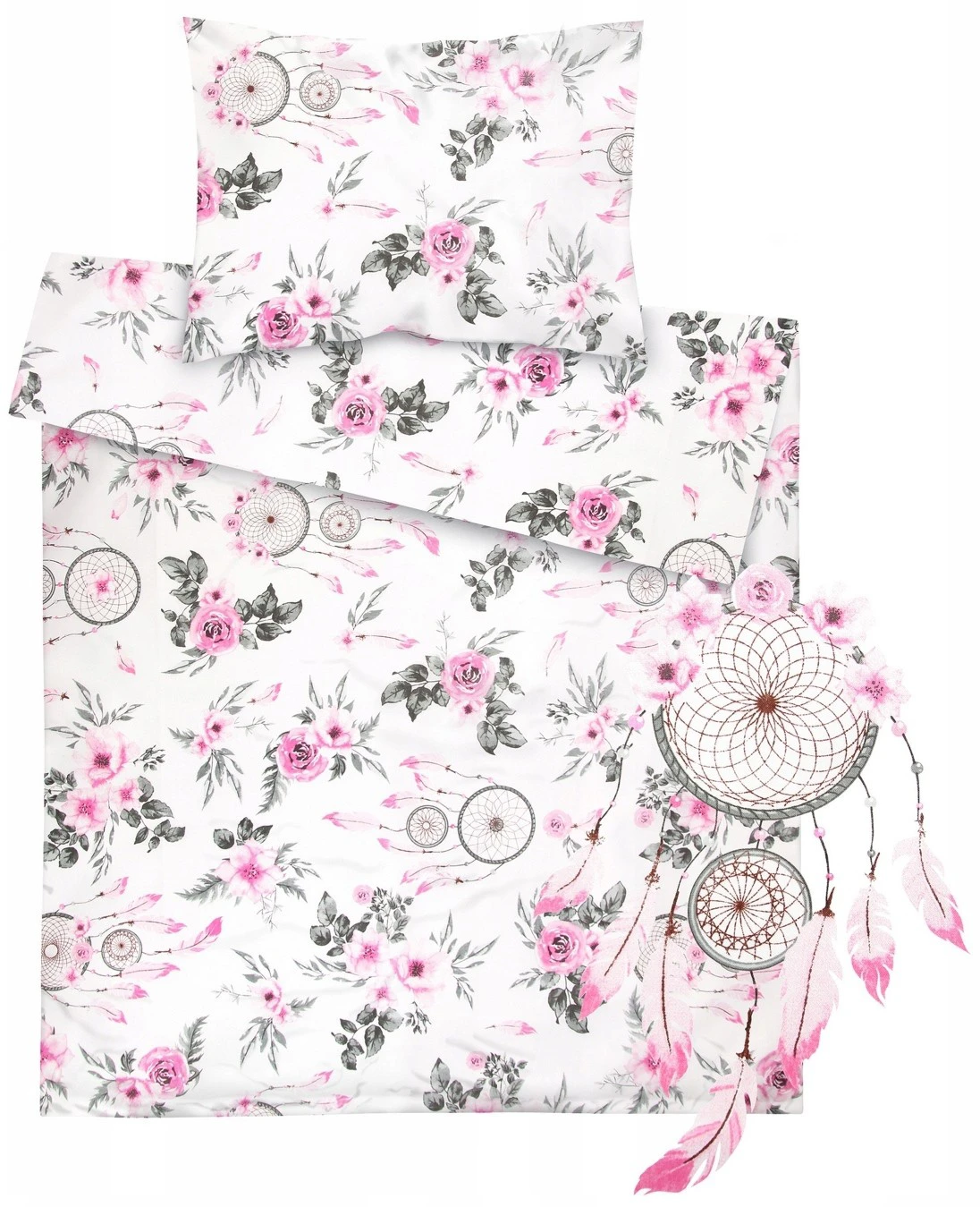 Påslakanset, Spjälsäng Dreamcatcher inkl. täcke och kudde - Vit (4 delar) - 2