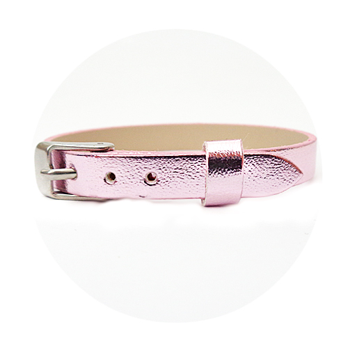 Armband till Namnarmband Metallic Light Pink - Busy Lizzie