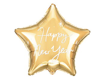 Folieballong Guld Happy New Year