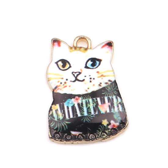 Berlock -  Emaljerad Katt "whatever"