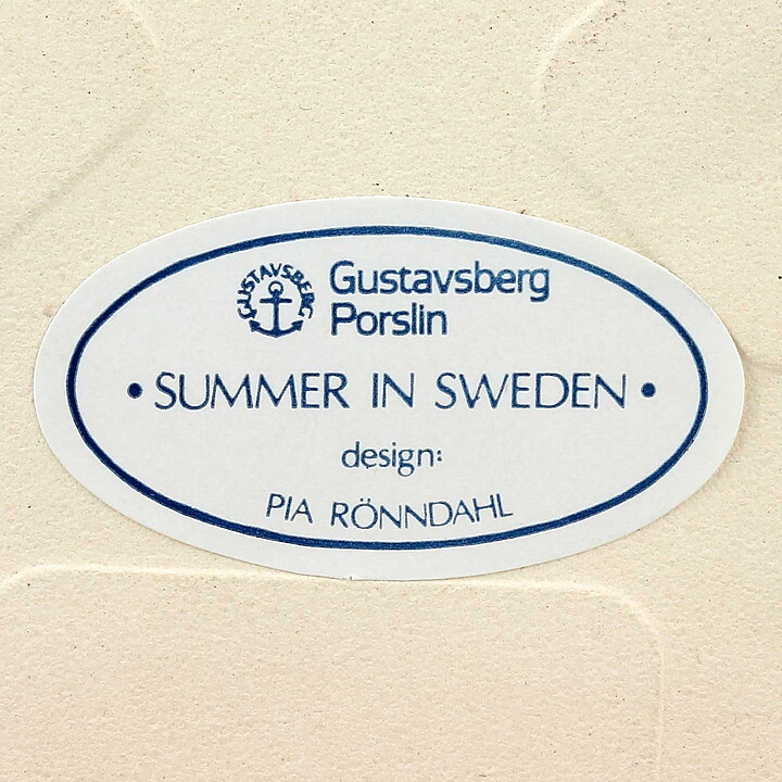 Pia Rönndahl (Summer in Sweden 1985) Smorgasbord Wall Plaque 15 cm with Box