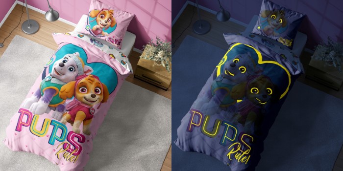 Paw Patrol Bäddset GLOW IN THE DARK 3 - 4