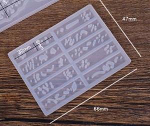 Silicone Resin Mold  patternd rectangle