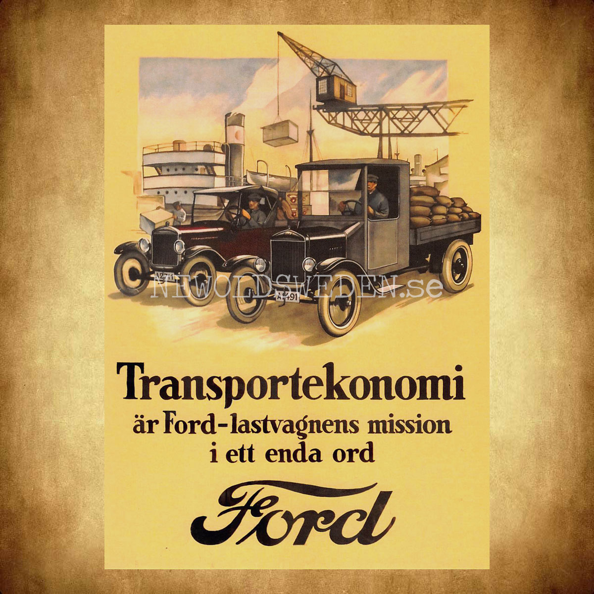 Ford Lastvagn Transportekonomi - Vykort A5 - 2