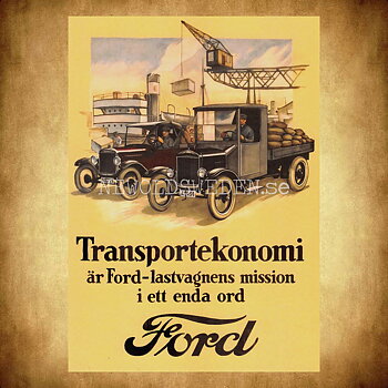 Ford Lastvagn Transportekonomi - Vykort A5