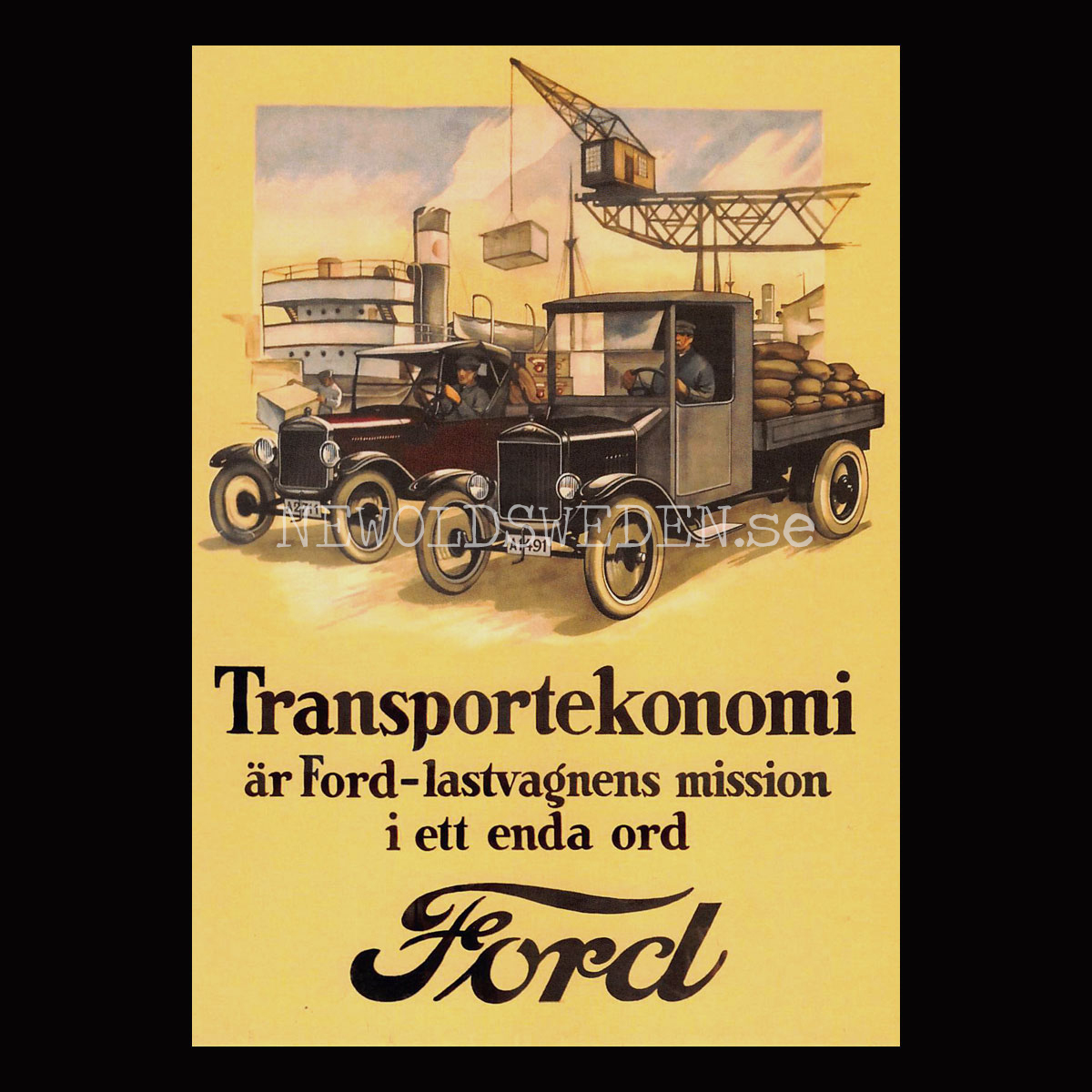 Ford Lastvagn Transportekonomi - Vykort A5