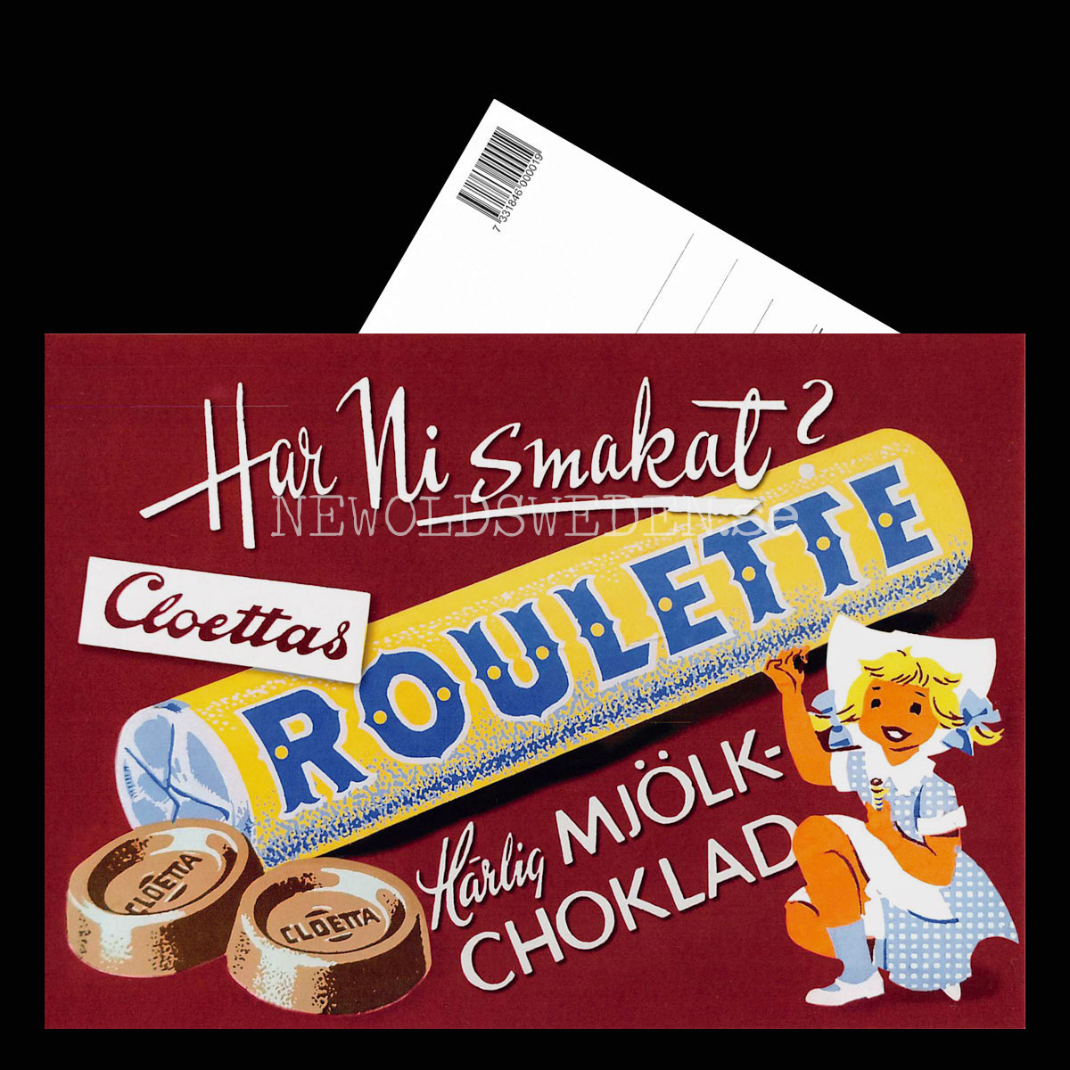 CLOETTA Har ni smakat? Cloetta ROULETTE - Vykort A5 - 3
