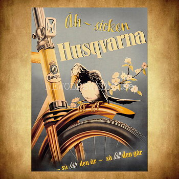 HUSQVARNA Cykel - Vykort A5