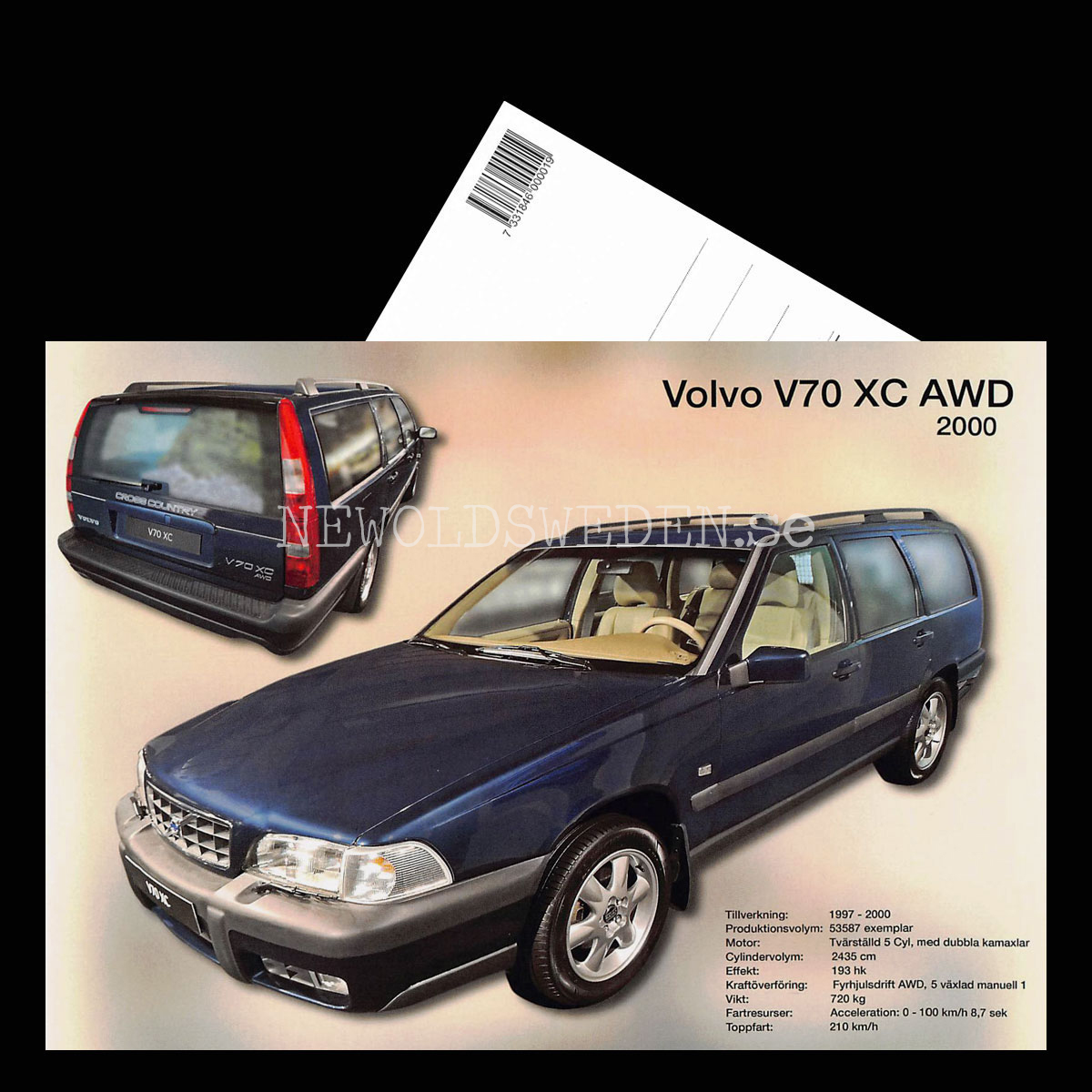 Volvo V70 XC AWD 2000 / 1997 - 2000 - Vykort A5 - 3
