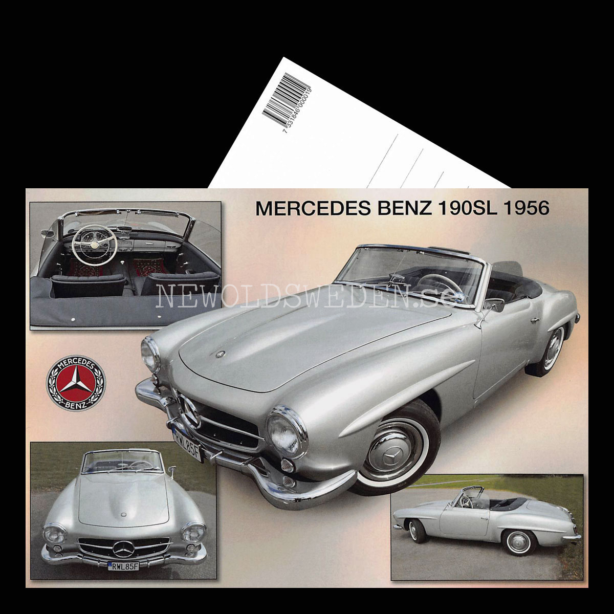 Mercedes Benz 190SL - 1956 - Vykort A5 - 3