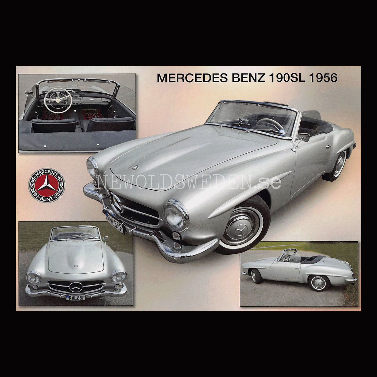 Mercedes Benz 190SL - 1956 - Vykort A5
