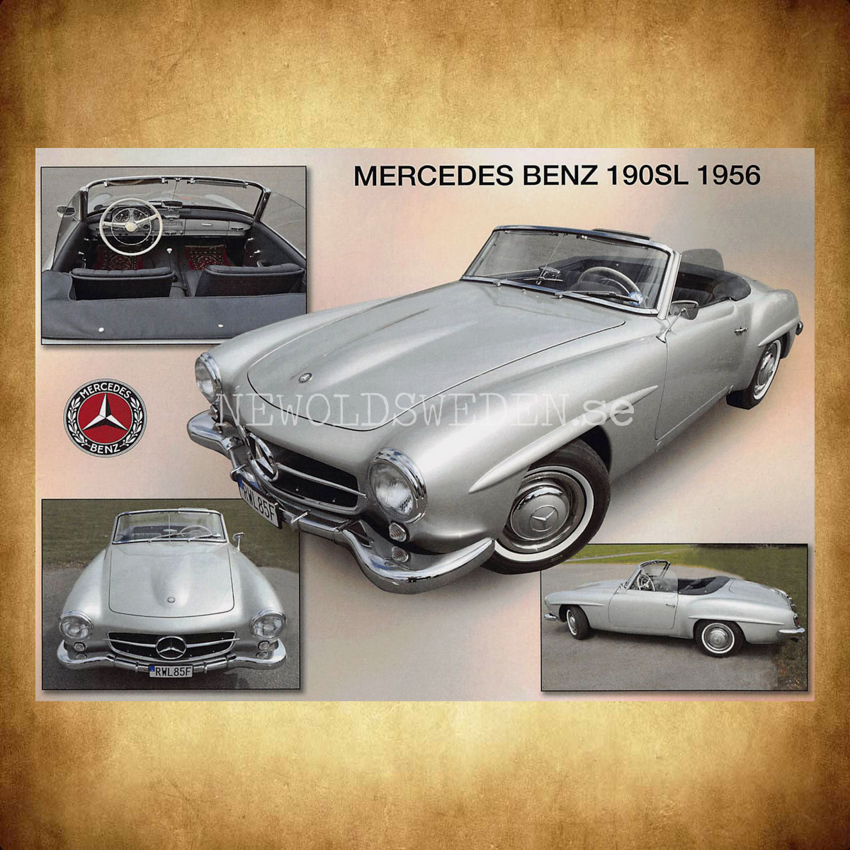 Mercedes Benz 190SL - 1956 - Vykort A5 - 2
