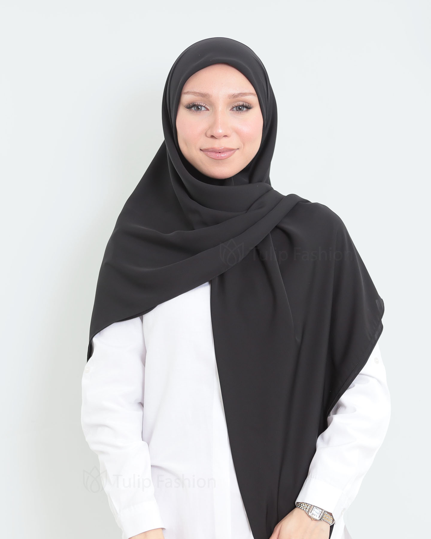 Hijab - Maxi Square Medina Chiffon - Black