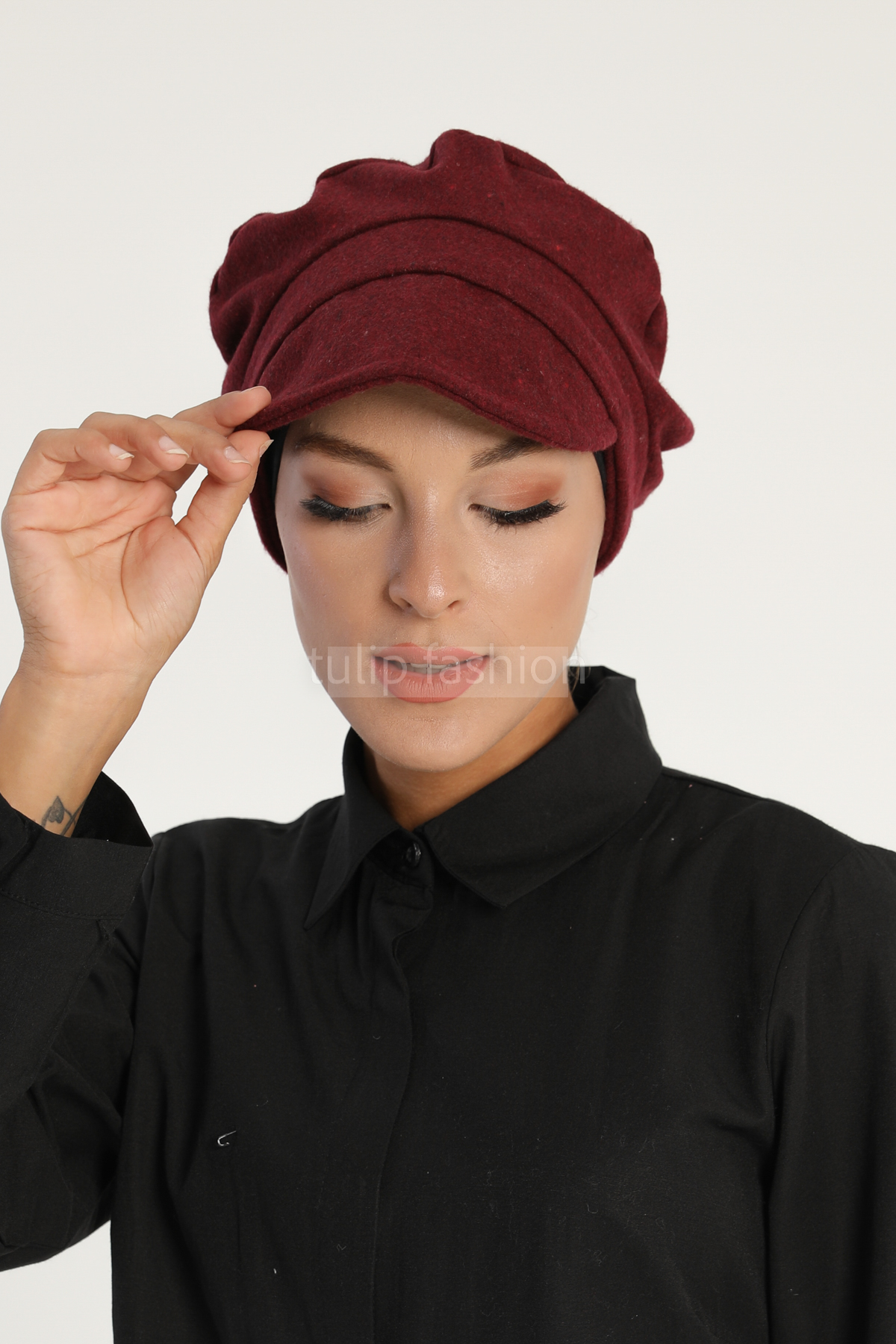 Mössa - Agnes - Maroon - 4