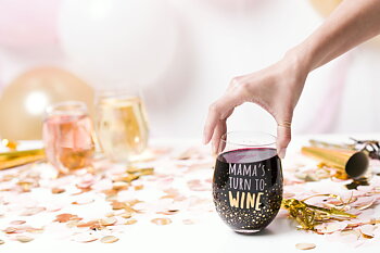 Pearhead "Mama's Turn to Wine" Wine Glass