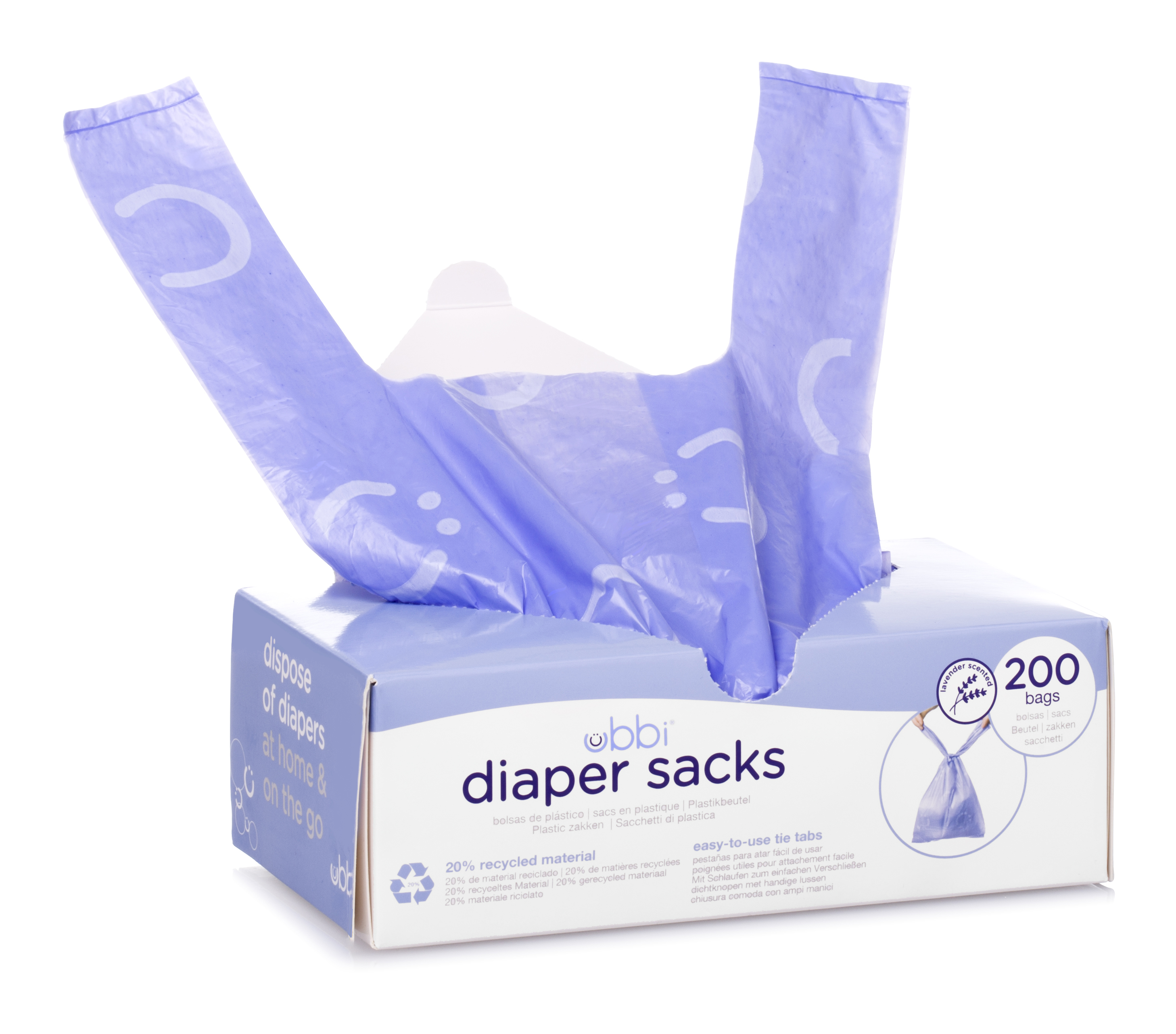 Ubbi Diaper Sacks - 200 counts Periwinkle