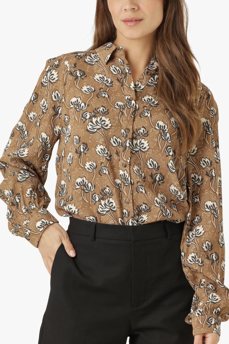 Noa Noa - Vigga Flower Shirt Brown - 2