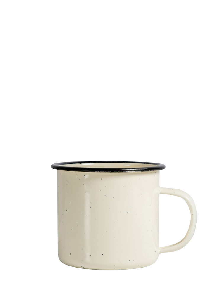 Doris beige Emaljmugg 