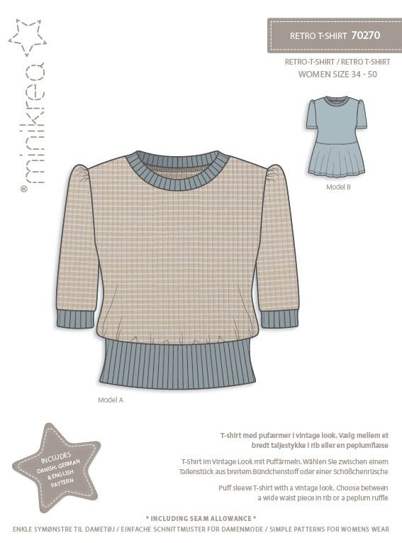 Womens Retro T-Shirt - Minikrea - Pattern Womens Retro T-Shirt - Minikrea - Pattern