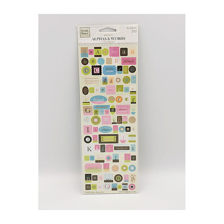 Heidi Grace Glitter Stickers Reagans Closet - Alphas & Words