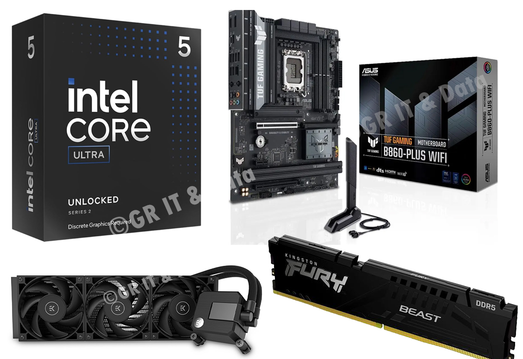 Intel i5 Optimum uppgraderingspaket | Intel Core Ultra 5   | 32GB DDR5 RAM | ASUS TUF Gaming | Vattenkylning All-In-One |