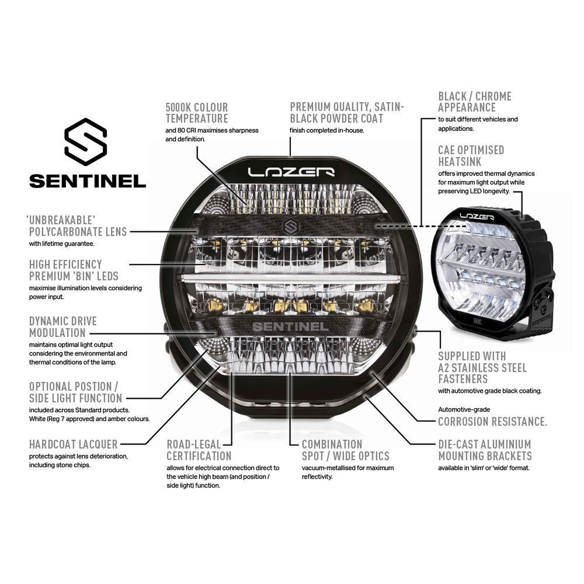 Lazer Sentinel Elite 9" 225mm 145W - 9