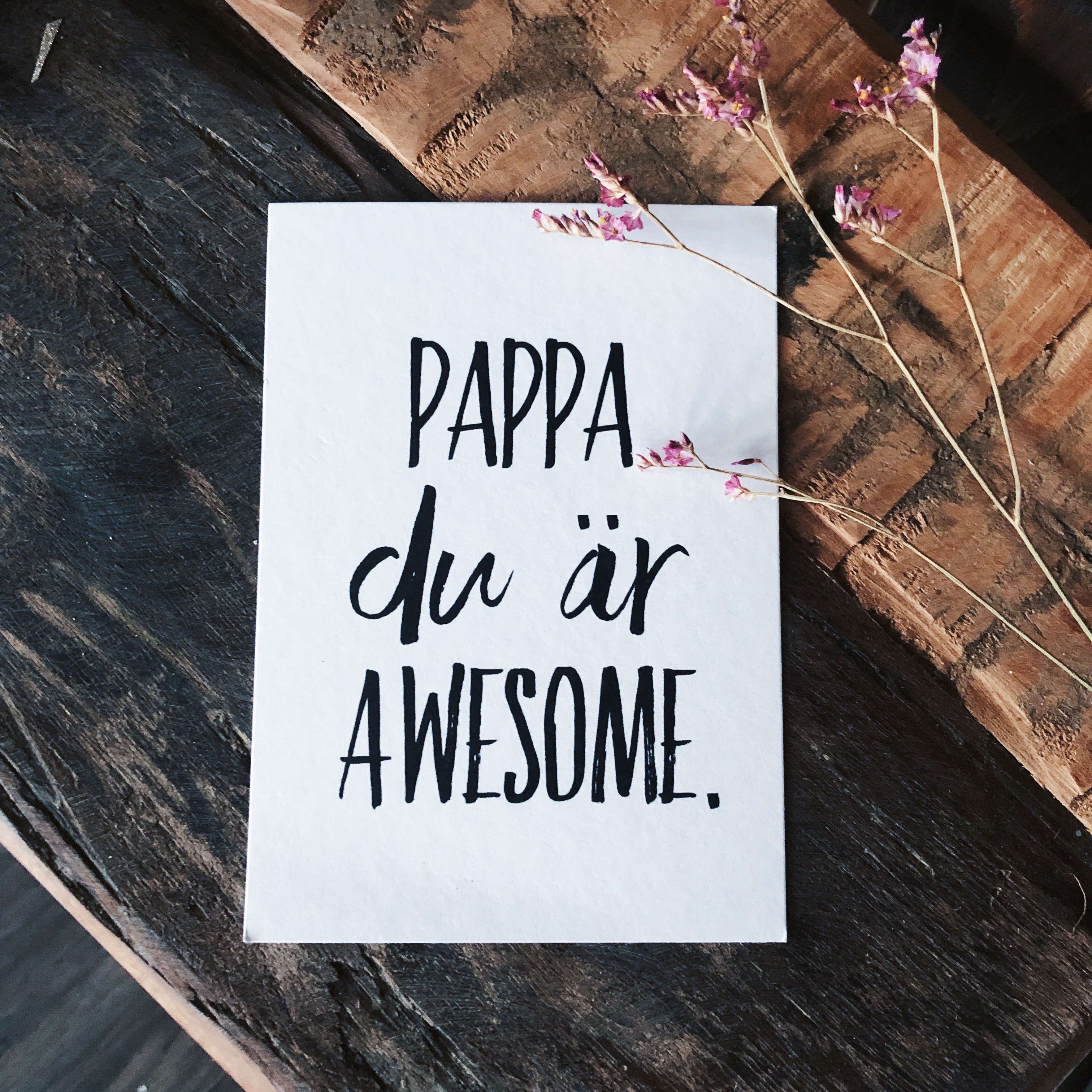 Vykort "Pappa du är awesome"